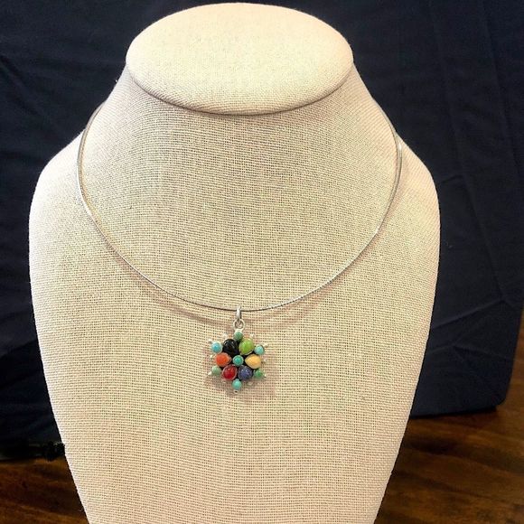 BARSE Multi-Gemstone Pendant On Sterling Silver Necklace - Picture 15 of 15